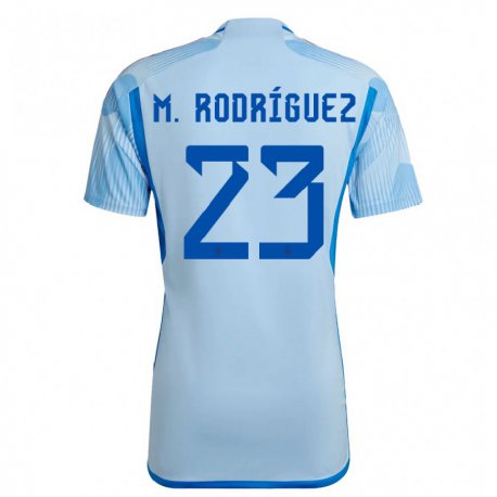 Kandiny Muži Španielske Misa Rodriguez #23 Sky Modrá Dresy Idegenbeli Csapatmez 22-24 Triĭká