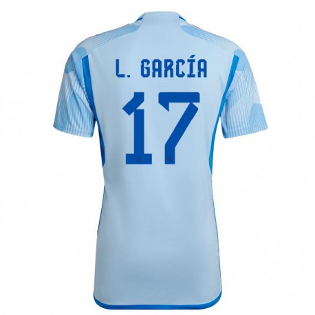 Kandiny Muži Španielske Lucia Garcia #17 Sky Modrá Dresy Idegenbeli Csapatmez 22-24 Triĭká