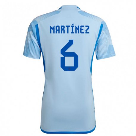 Kandiny Muži Španielske Roger Martinez #6 Sky Modrá Dresy Idegenbeli Csapatmez 22-24 Triĭká