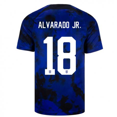 Kandiny Muži Národné Alejandro Alvarado Jr #18 Kráľovská Modrá Dresy Idegenbeli Csapatmez 22-24 Triĭká