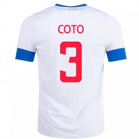 Kandiny Muži Kostarické Maria Coto #3 Biely Dresy Idegenbeli Csapatmez 22-24 Triĭká