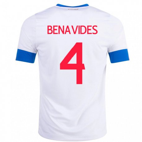 Kandiny Muži Kostarické Mariana Benavides #4 Biely Dresy Idegenbeli Csapatmez 22-24 Triĭká