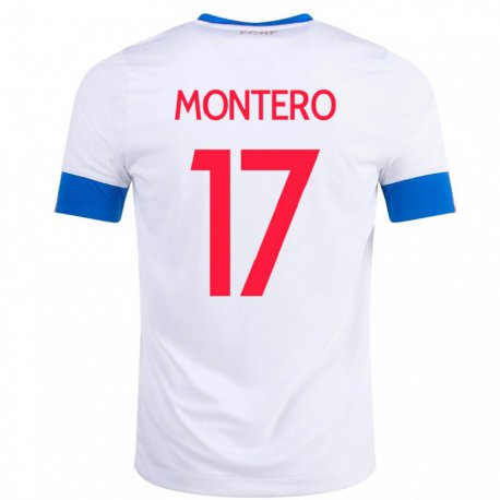 Kandiny Muži Kostarické Michelle Montero #17 Biely Dresy Idegenbeli Csapatmez 22-24 Triĭká
