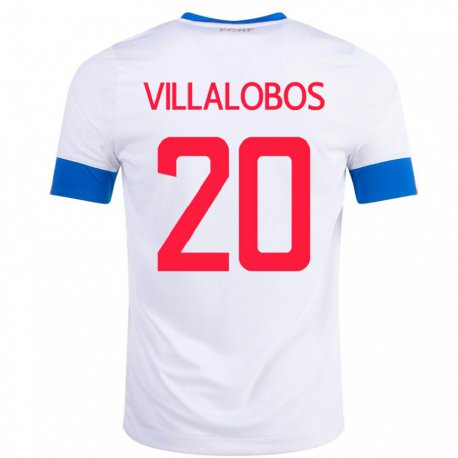 Kandiny Muži Kostarické Fabiola Villalobos #20 Biely Dresy Idegenbeli Csapatmez 22-24 Triĭká
