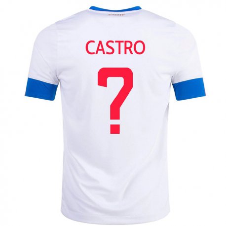 Kandiny Muži Kostarické Mathias Castro #0 Biely Dresy Idegenbeli Csapatmez 22-24 Triĭká