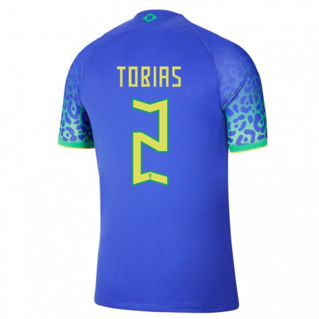 Kandiny Muži Brazílske Vinicius Tobias #2 Modrá Dresy Idegenbeli Csapatmez 22-24 Triĭká