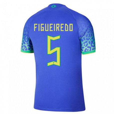 Kandiny Muži Brazílske Vitor Figueiredo #5 Modrá Dresy Idegenbeli Csapatmez 22-24 Triĭká