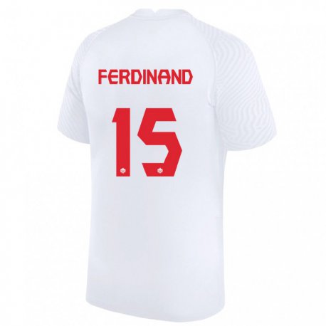 Kandiny Muži Kanadské Keesean Ferdinand #15 Biely Dresy Idegenbeli Csapatmez 22-24 Triĭká