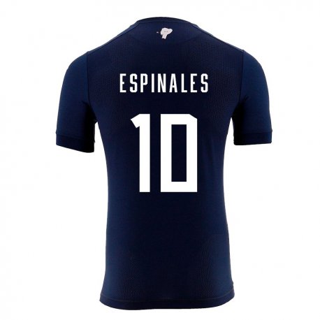 Kandiny Muži Ekvádorské Joselyn Espinales #10 Námornícka Modrá Dresy Idegenbeli Csapatmez 22-24 Triĭká