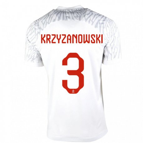 Kandiny Ženy Poľské Jakub Krzyzanowski #3 Biely Dresy Hazai Csapatmez 22-24 Triĭká