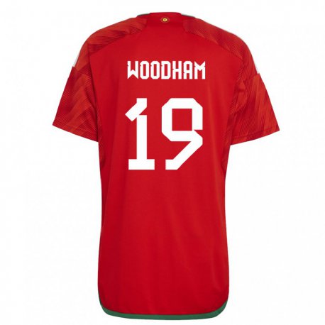 Kandiny Ženy Waleské Lily Woodham #19 Červená Dresy Hazai Csapatmez 22-24 Triĭká