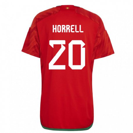 Kandiny Ženy Waleské Grace Horrell #20 Červená Dresy Hazai Csapatmez 22-24 Triĭká