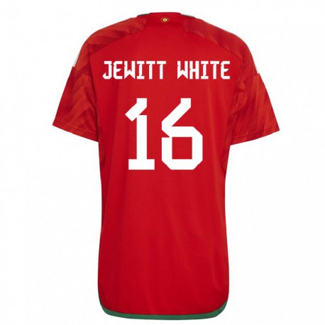 Kandiny Ženy Waleské Harry Jewitt White #16 Červená Dresy Hazai Csapatmez 22-24 Triĭká