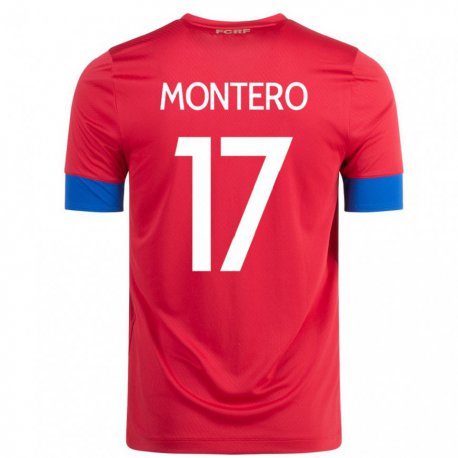 Kandiny Ženy Kostarické Michelle Montero #17 Červená Dresy Hazai Csapatmez 22-24 Triĭká
