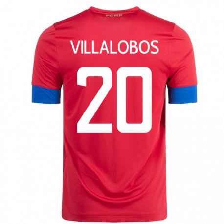 Kandiny Ženy Kostarické Fabiola Villalobos #20 Červená Dresy Hazai Csapatmez 22-24 Triĭká