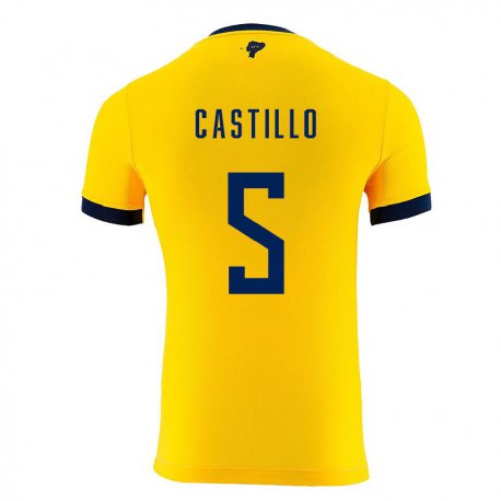 Kandiny Ženy Ekvádorské Denil Castillo #5 žltá Dresy Hazai Csapatmez 22-24 Triĭká