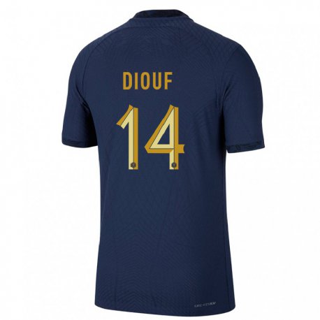 Kandiny Ženy Francúzske Andy Diouf #14 Námornícka Modrá Dresy Hazai Csapatmez 22-24 Triĭká