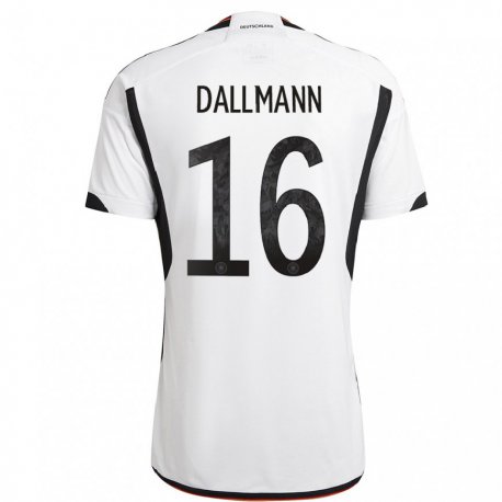 Kandiny Ženy Nemecké Linda Dallmann #16 Biely čierny Dresy Hazai Csapatmez 22-24 Triĭká
