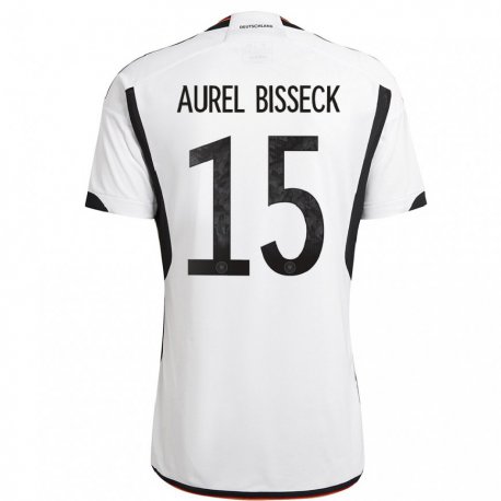 Kandiny Ženy Nemecké Yann Aurel Bisseck #15 Biely čierny Dresy Hazai Csapatmez 22-24 Triĭká
