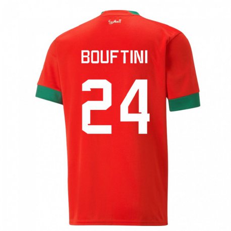 Kandiny Ženy Marocké Sofia Bouftini #24 Červená Dresy Hazai Csapatmez 22-24 Triĭká