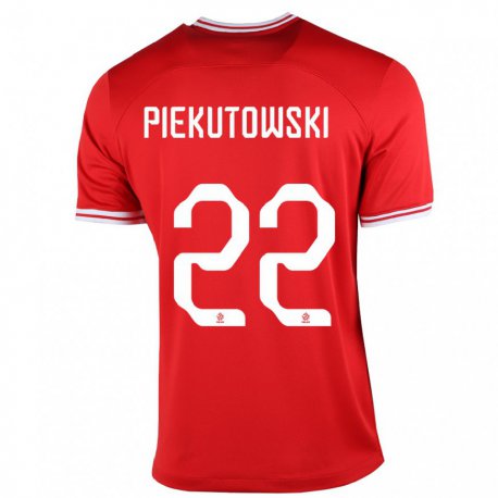 Kandiny Ženy Poľské Milosz Piekutowski #22 Červená Dresy Idegenbeli Csapatmez 22-24 Triĭká