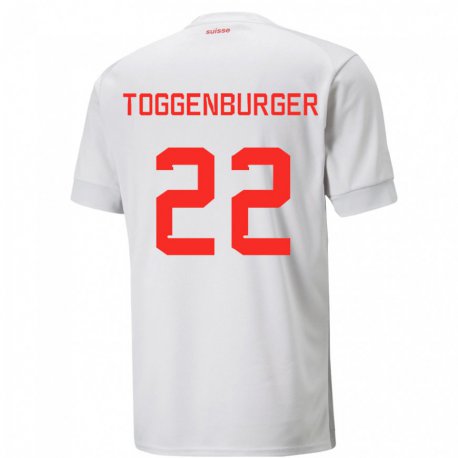 Kandiny Ženy Švajčiarske Nando Toggenburger #22 Biely Dresy Idegenbeli Csapatmez 22-24 Triĭká