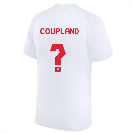 Kandiny Ženy Kanadské Antoine Coupland #0 Biely Dresy Idegenbeli Csapatmez 22-24 Triĭká