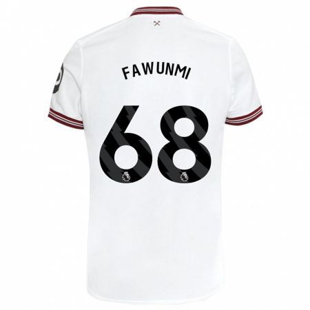 Kandiny Deti Favour Fawunmi #68 Biely Dresy Idegenbeli Csapatmez 2023/24 Triĭká