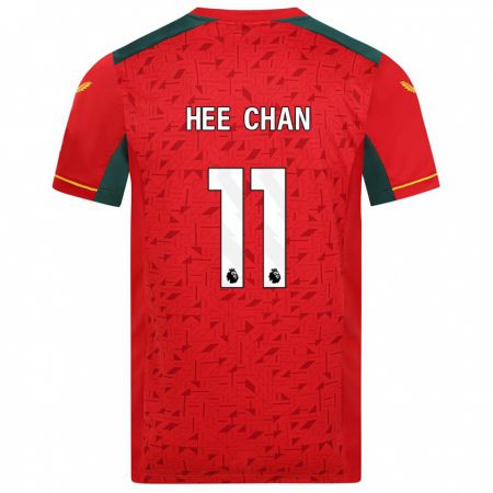Kandiny Deti Hee-Chan Hwang #11 Červená Dresy Idegenbeli Csapatmez 2023/24 Triĭká