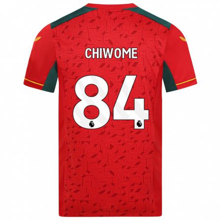 Kandiny Deti Leon Chiwome #84 Červená Dresy Idegenbeli Csapatmez 2023/24 Triĭká