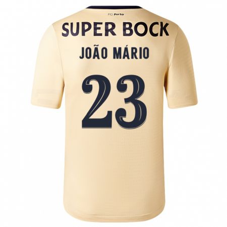 Kandiny Deti João Mário #23 Béžovo-Zlatá Dresy Idegenbeli Csapatmez 2023/24 Triĭká
