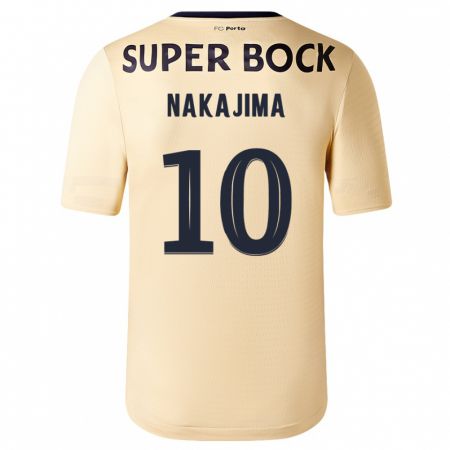 Kandiny Deti Shoya Nakajima #10 Béžovo-Zlatá Dresy Idegenbeli Csapatmez 2023/24 Triĭká