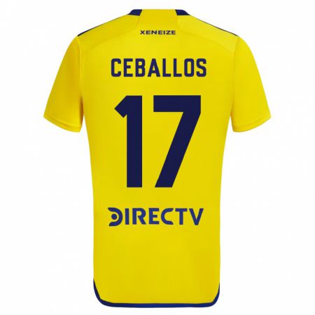 Kandiny Deti Julián Ceballos #17 Žltá Dresy Idegenbeli Csapatmez 2023/24 Triĭká