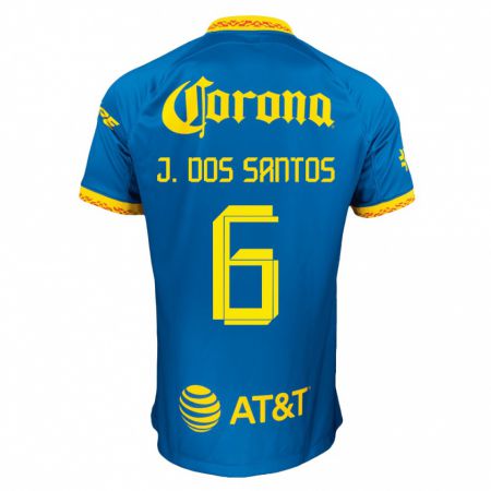 Kandiny Deti Jonathan Dos Santos #6 Modrá Dresy Idegenbeli Csapatmez 2023/24 Triĭká