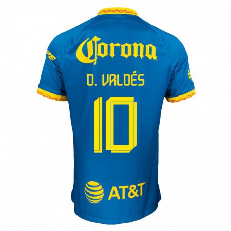Kandiny Deti Diego Valdés #10 Modrá Dresy Idegenbeli Csapatmez 2023/24 Triĭká