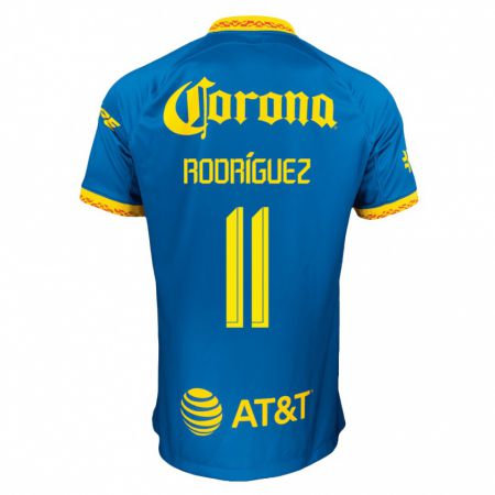 Kandiny Deti Jonathan Rodríguez #11 Modrá Dresy Idegenbeli Csapatmez 2023/24 Triĭká