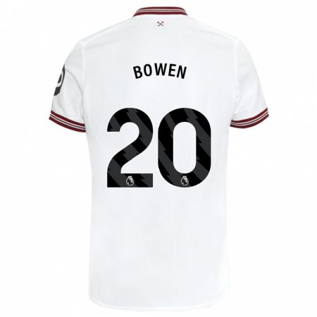 Kandiny Muži Jarrod Bowen #20 Biely Dresy Idegenbeli Csapatmez 2023/24 Triĭká