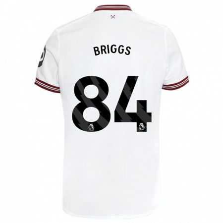 Kandiny Muži Josh Briggs #84 Biely Dresy Idegenbeli Csapatmez 2023/24 Triĭká