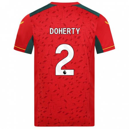 Kandiny Muži Matt Doherty #2 Červená Dresy Idegenbeli Csapatmez 2023/24 Triĭká