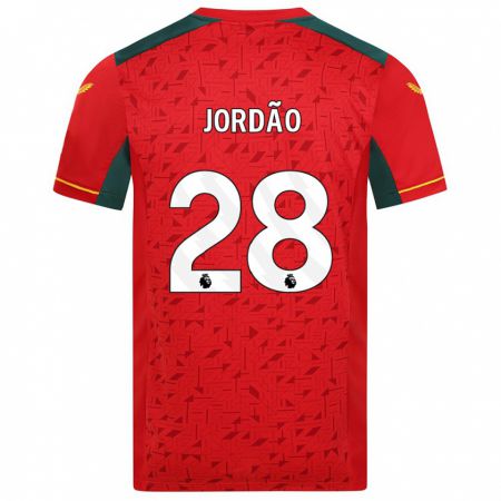 Kandiny Muži Bruno Jordão #28 Červená Dresy Idegenbeli Csapatmez 2023/24 Triĭká