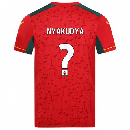Kandiny Muži Joshua Nyakudya #0 Červená Dresy Idegenbeli Csapatmez 2023/24 Triĭká