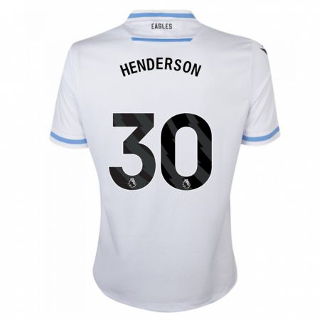 Kandiny Muži Dean Henderson #30 Biely Dresy Idegenbeli Csapatmez 2023/24 Triĭká