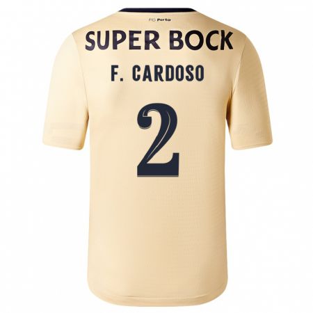 Kandiny Muži Fábio Cardoso #2 Béžovo-Zlatá Dresy Idegenbeli Csapatmez 2023/24 Triĭká