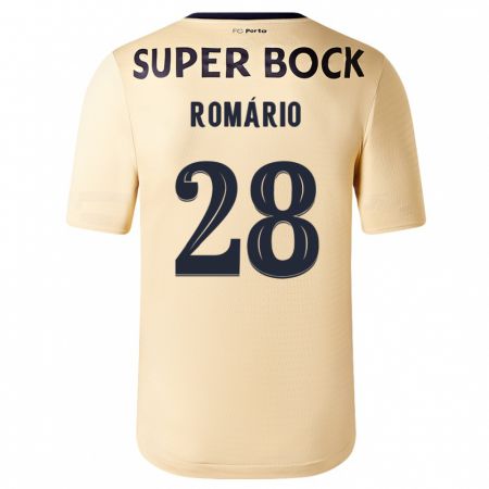 Kandiny Muži Romário Baró #28 Béžovo-Zlatá Dresy Idegenbeli Csapatmez 2023/24 Triĭká