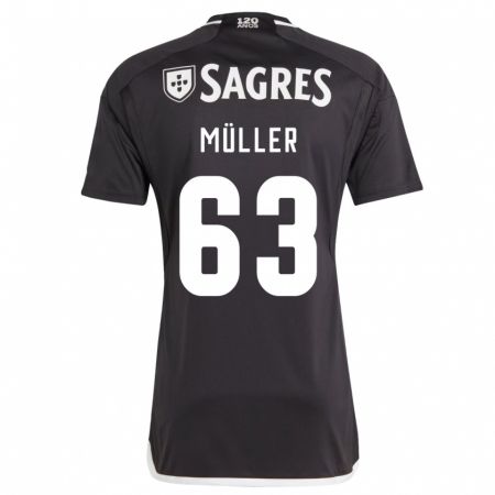 Kandiny Muži José Müller #63 Čierna Dresy Idegenbeli Csapatmez 2023/24 Triĭká