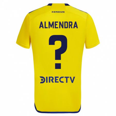 Kandiny Muži Agustín Almendra #0 Žltá Dresy Idegenbeli Csapatmez 2023/24 Triĭká