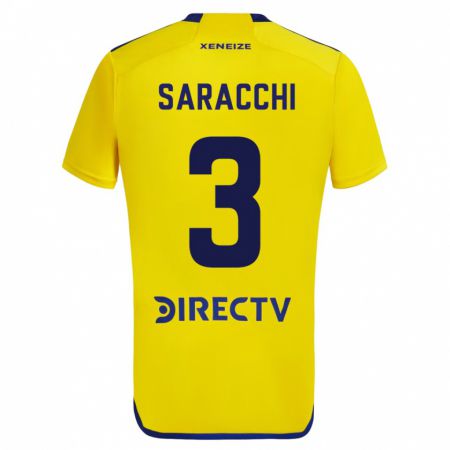 Kandiny Muži Marcelo Saracchi #3 Žltá Dresy Idegenbeli Csapatmez 2023/24 Triĭká