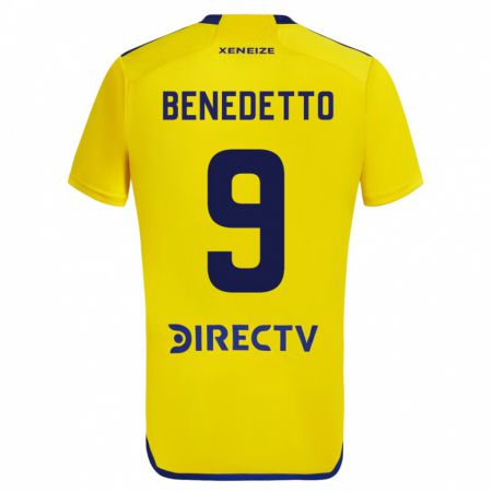 Kandiny Muži Darío Benedetto #9 Žltá Dresy Idegenbeli Csapatmez 2023/24 Triĭká