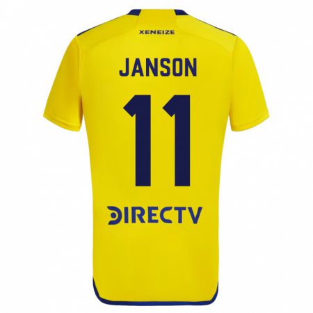 Kandiny Muži Lucas Janson #11 Žltá Dresy Idegenbeli Csapatmez 2023/24 Triĭká