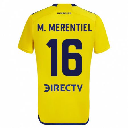 Kandiny Muži Miguel Merentiel #16 Žltá Dresy Idegenbeli Csapatmez 2023/24 Triĭká